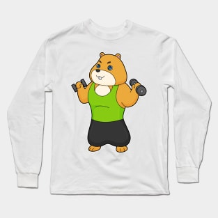 Hamster Fitness Dumbbell Long Sleeve T-Shirt